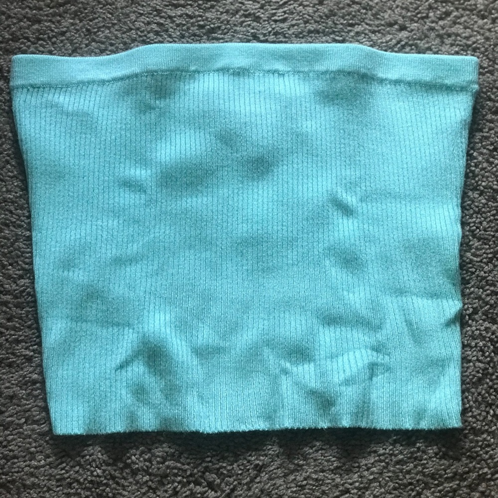 light turquoise blue tube top